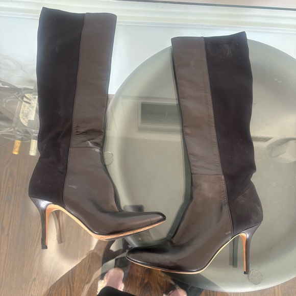 Jimmy Choo Shoes - JIMMY CHOO Romy Black Leather Knee-High Boots Size 39